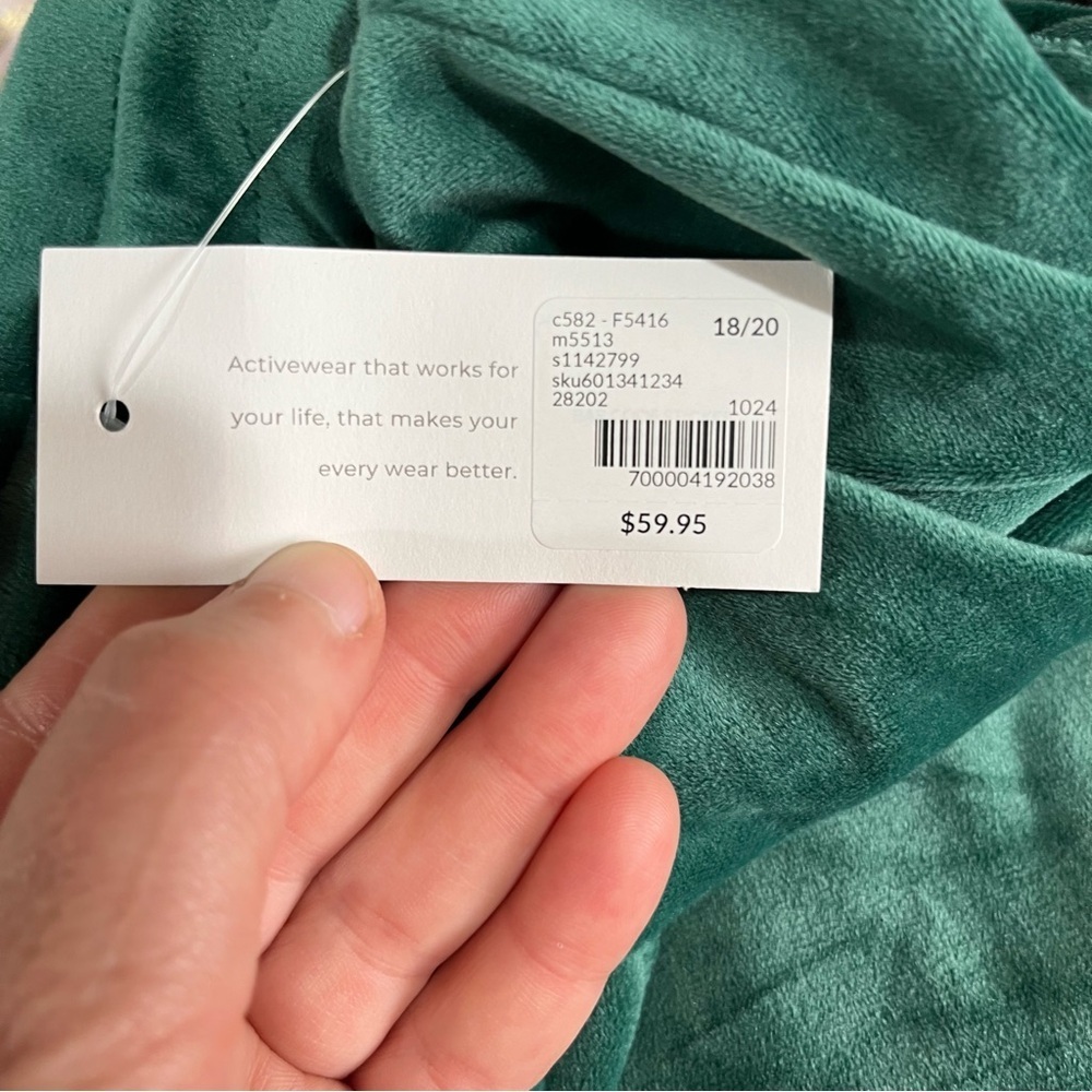 Livi Active NEW Green Velour Track Pants 18/20 - Picture 11 of 13
